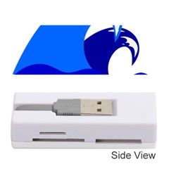 Blue Beach Sea Wave Waves Chevron Water Memory Card Reader (stick)  by Mariart