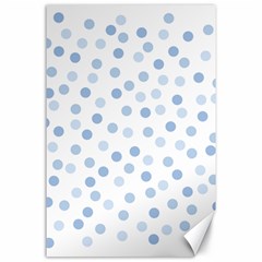 Bubble Balloon Circle Polka Blue Canvas 24  X 36  by Mariart