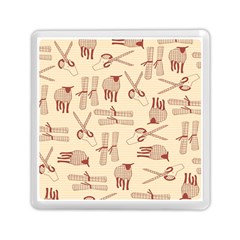 Sheep Goats Paper Scissors Memory Card Reader (square)  by Mariart