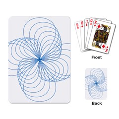 Blue Spirograph Pattern Drawing Design Playing Card by Nexatart