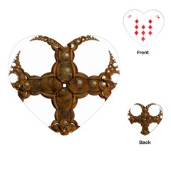 Cross Golden Cross Design 3d Playing Cards (heart)  by Nexatart