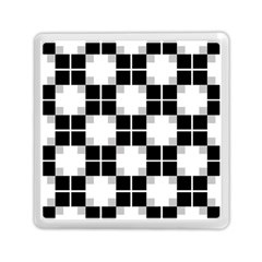 Plaid Black White Memory Card Reader (square)  by Mariart