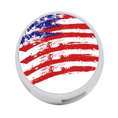 American Flag 4-port Usb Hub (one Side) by Valentinaart