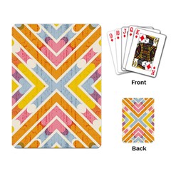 Line Pattern Cross Print Repeat Playing Card by Nexatart
