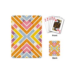 Line Pattern Cross Print Repeat Playing Cards (mini)  by Nexatart