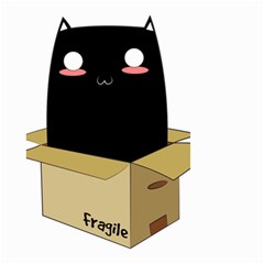 Black Cat In A Box Small Garden Flag (two Sides) by Catifornia