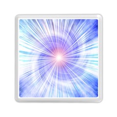 Creation Light Blue White Neon Sun Memory Card Reader (square)  by Mariart