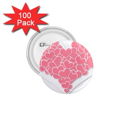 Heart Stripes Symbol Striped 1 75  Buttons (100 Pack)  by Nexatart