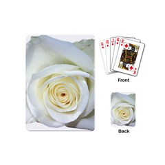 Flower White Rose Lying Playing Cards (mini)  by Nexatart