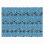 Bicycles Pattern Large Glasses Cloth Front