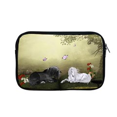 Wonderful Whte Unicorn With Black Horse Apple Macbook Pro 13  Zipper Case by FantasyWorld7