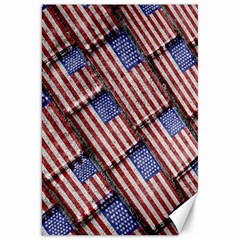 Usa Flag Grunge Pattern Canvas 20  X 30   by dflcprints