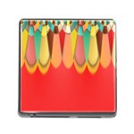 Colors On Red Memory Card Reader (Square) Front