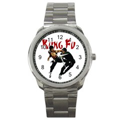 Kung Fu  Sport Metal Watch by Valentinaart