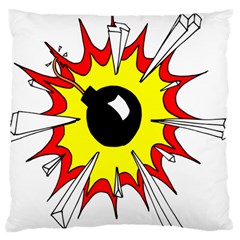 Book Explosion Boom Dinamite Large Flano Cushion Case (one Side) by Mariart