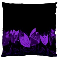 Tulips Large Flano Cushion Case (one Side) by ValentinaDesign