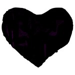 Abstract art Large 19  Premium Flano Heart Shape Cushions Front