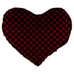 Pattern Large 19  Premium Flano Heart Shape Cushions by ValentinaDesign