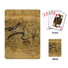 Birds Figure Old Brown Playing Card by Nexatart