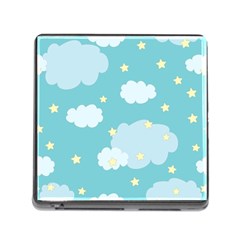 Stellar Cloud Blue Sky Star Memory Card Reader (square) by Mariart