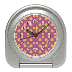 Colorful Geometric Polka Print Travel Alarm Clocks by dflcprints