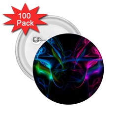 Light Waves Light Red Blue 2 25  Buttons (100 Pack)  by Mariart