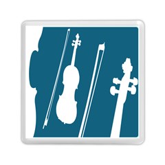 Violin Music Blue Memory Card Reader (square)  by Mariart