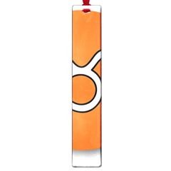 Taurus Symbol Sign Orange Large Book Marks by Mariart