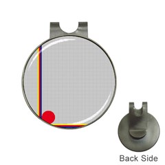 Watermark Circle Polka Dots Black Red Hat Clips With Golf Markers by Mariart