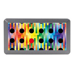 Watermark Circles Squares Polka Dots Rainbow Plaid Memory Card Reader (mini) by Mariart