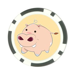 Happy Cartoon Baby Hippo Poker Chip Card Guard (10 Pack) by Catifornia
