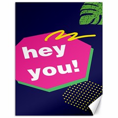 Behance Feelings Beauty Hey You Leaf Polka Dots Pink Blue Canvas 18  X 24   by Mariart