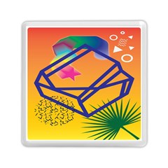 Leaf Star Cube Leaf Polka Dots Circle Behance Feelings Beauty Memory Card Reader (square)  by Mariart