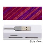 Maroon Striped Texture Memory Card Reader (Stick)  Front