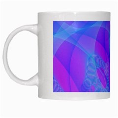 Original Purple Blue Fractal Composed Overlapping Loops Misty Translucent White Mugs by Mariart
