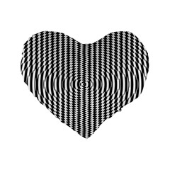 Vertical Lines Waves Wave Chevron Small Black Standard 16  Premium Heart Shape Cushions by Mariart