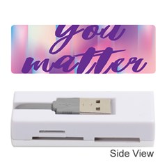 You Matter Purple Blue Triangle Vintage Waves Behance Feelings Beauty Memory Card Reader (stick)  by Mariart
