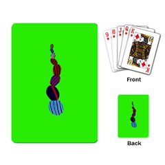 Egg Line Rainbow Green Playing Card by Mariart