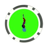 Egg Line Rainbow Green Poker Chip Card Guard Front