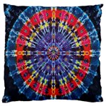 Circle Purple Green Tie Dye Kaleidoscope Opaque Color Large Cushion Case (One Side) Front