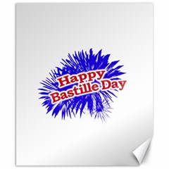 Happy Bastille Day Graphic Logo Canvas 8  X 10  by dflcprints
