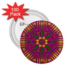 Feather Stars Mandala Pop Art 2 25  Buttons (100 Pack)  by pepitasart