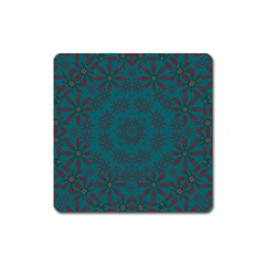 Stars Of Golden Metal Square Magnet by pepitasart
