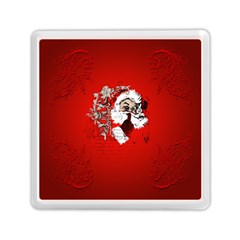 Funny Santa Claus  On Red Background Memory Card Reader (square)  by FantasyWorld7