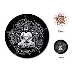 Ornate Buddha Playing Cards (round)  by Valentinaart