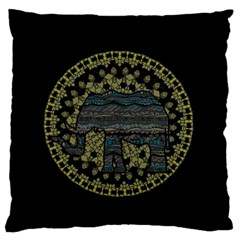 Ornate Mandala Elephant  Standard Flano Cushion Case (one Side) by Valentinaart