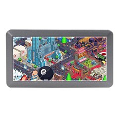 Pixel Art City Memory Card Reader (mini) by BangZart