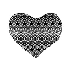Aztec Design  Pattern Standard 16  Premium Heart Shape Cushions by BangZart