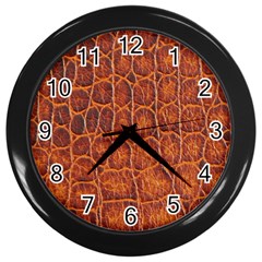 Crocodile Skin Texture Wall Clocks (black) by BangZart