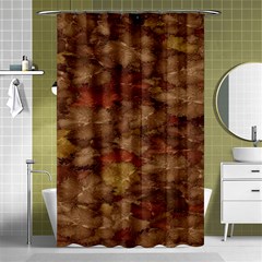 Brown Texture Shower Curtain 48  X 72  (small)  by BangZart